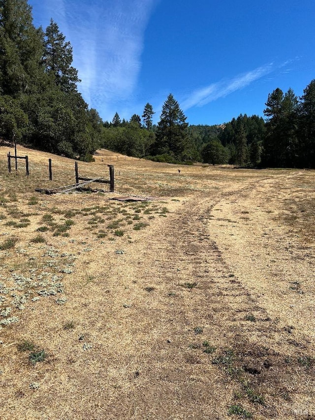 view of yard featuring a rural view