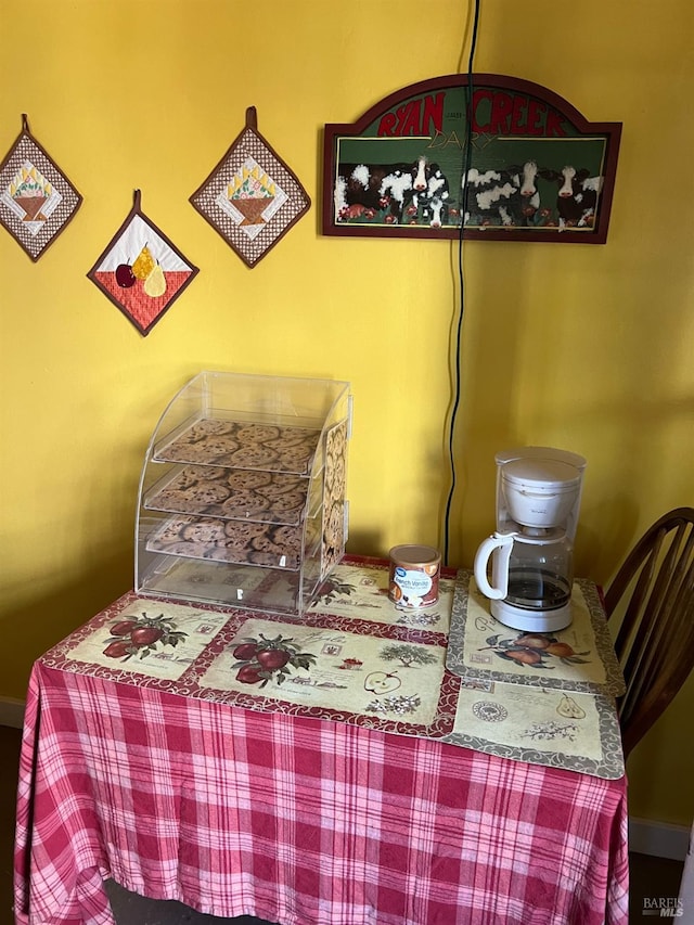 view of dining area