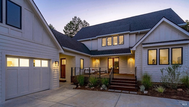 view of front of house featuring a garage