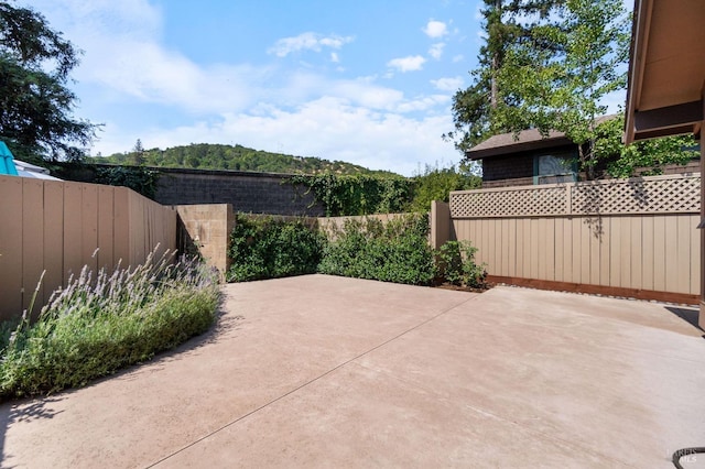 view of patio / terrace with a fenced backyard