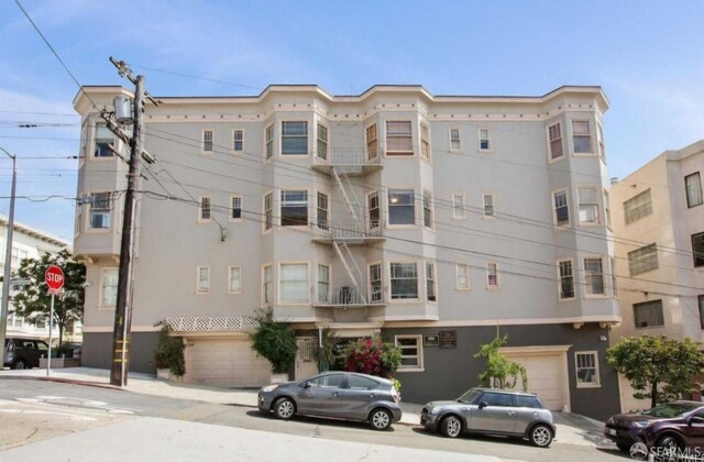 view of building exterior with a garage