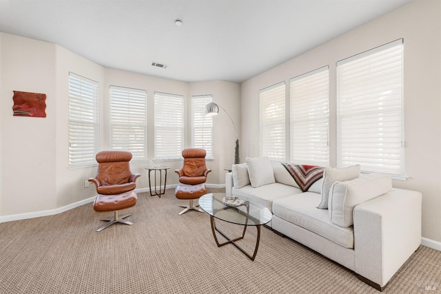 view of carpeted living room