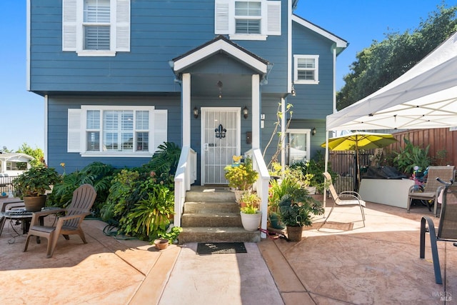 exterior space featuring a patio