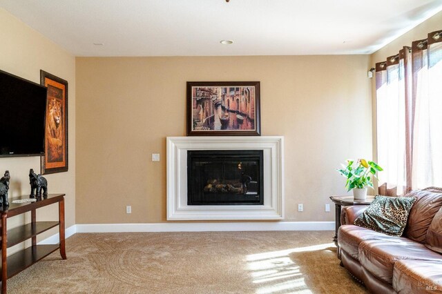 view of carpeted living room