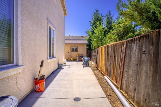 view of home's exterior featuring a patio area