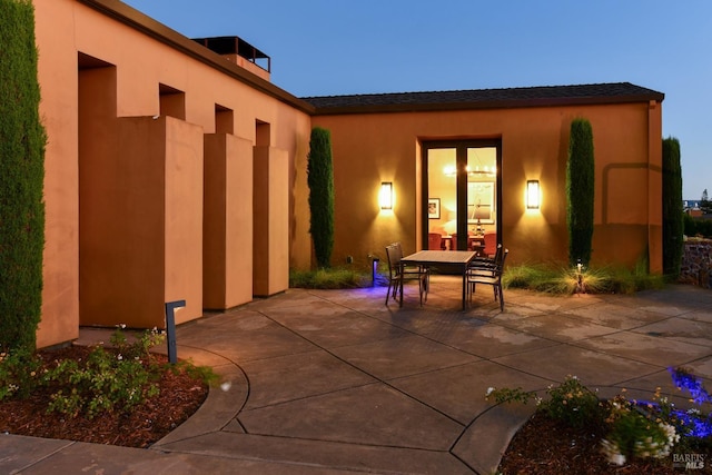 view of patio featuring outdoor dining space