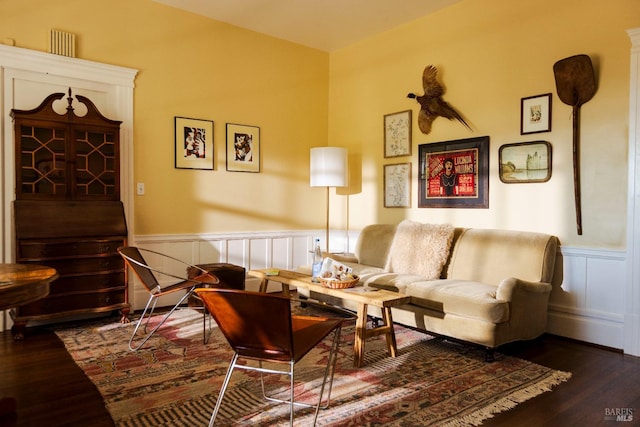 living room featuring hardwood / wood-style floors