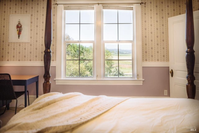 bedroom featuring multiple windows