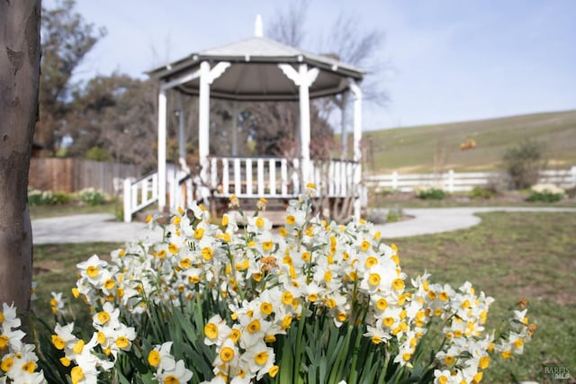 view of property's community featuring a gazebo