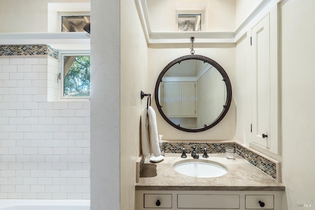 full bathroom with vanity