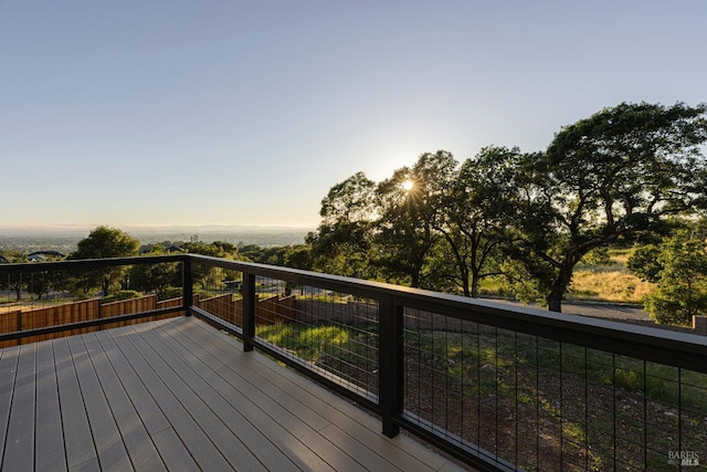 view of deck at dusk