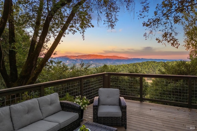 view of deck at dusk