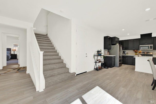 2464 Lake Club Dr, Fairfield, CA 94533 - interior space with visible vents, wood finished floors, and recessed lighting