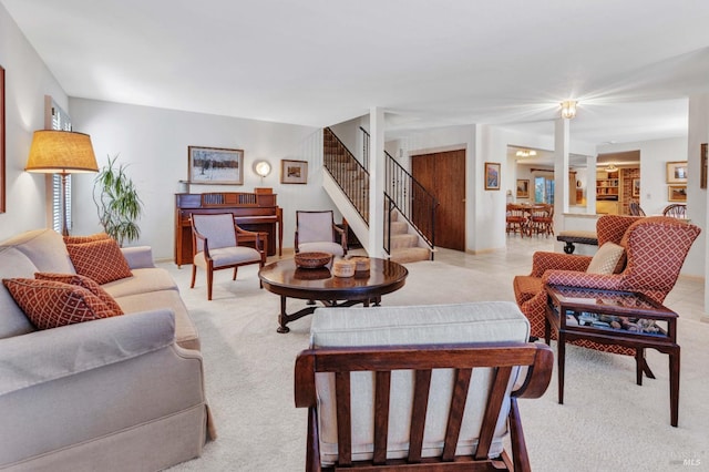 view of carpeted living room