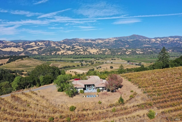 view of mountain feature featuring a rural view