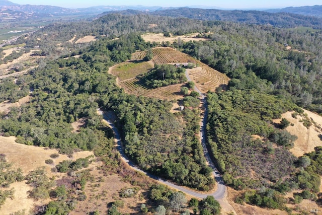 aerial view featuring a rural view