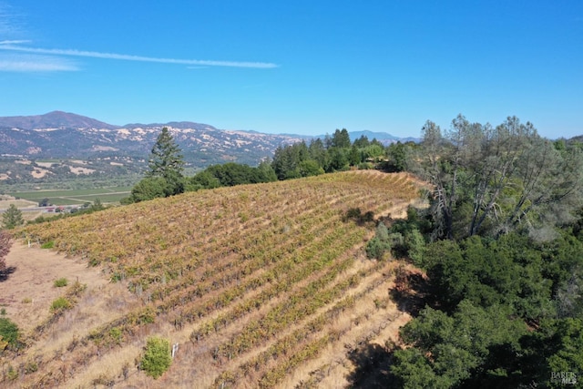 mountain view with a rural view