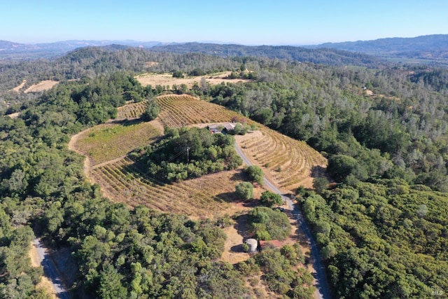 birds eye view of property featuring a rural view