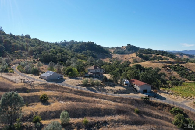 mountain view with a rural view