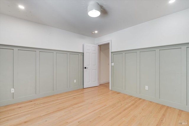 unfurnished bedroom featuring light hardwood / wood-style flooring