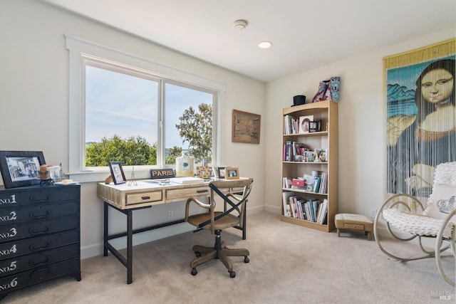 view of carpeted office