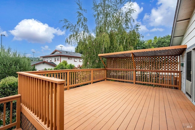 view of wooden terrace