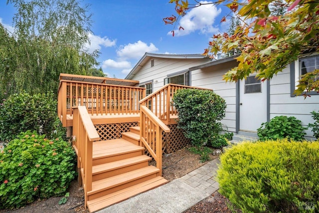 view of wooden deck