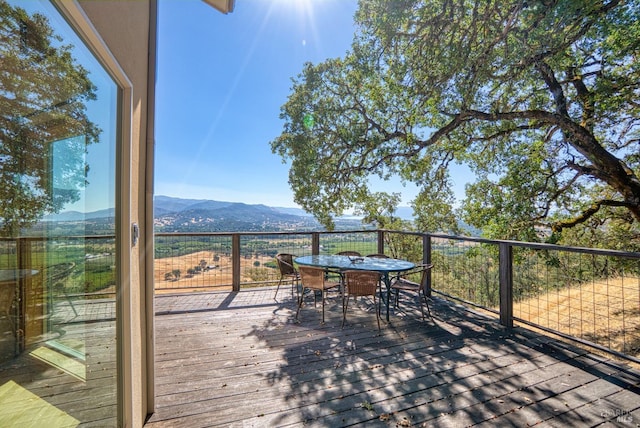 1280 W State Highway 20th St, Upper Lake, CA 95485 - deck featuring outdoor dining area and a mountain view