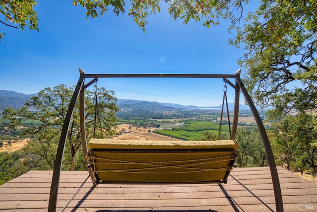 1280 W State Highway 20th St, Upper Lake, CA 95485 - wooden deck featuring a mountain view