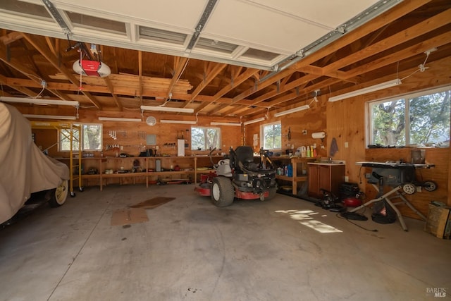 1280 W State Highway 20th St, Upper Lake, CA 95485 - garage featuring a garage door opener and a workshop area