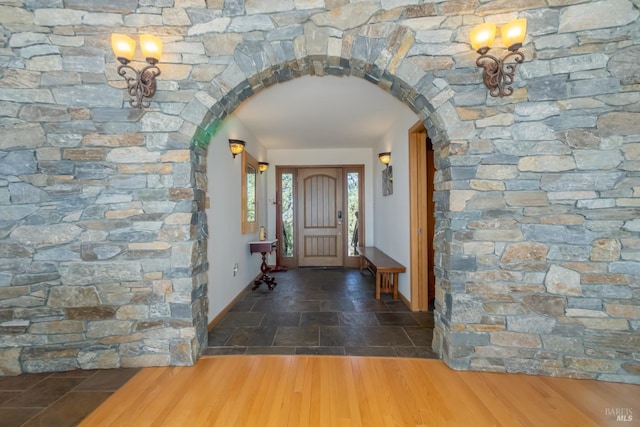 1280 W State Highway 20th St, Upper Lake, CA 95485 - foyer entrance with arched walkways and wood finished floors