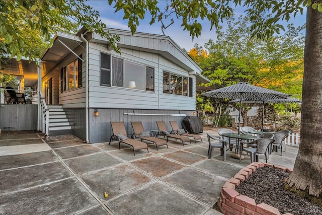 view of patio / terrace featuring grilling area