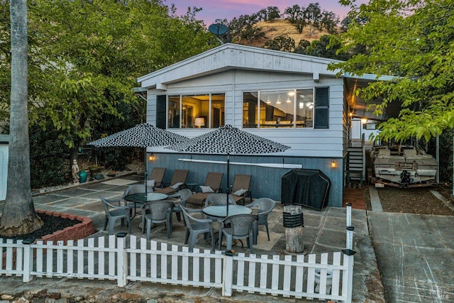 exterior space with a patio area