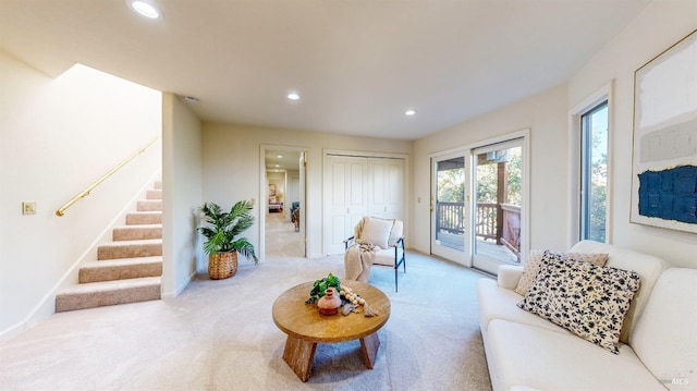 view of carpeted living room