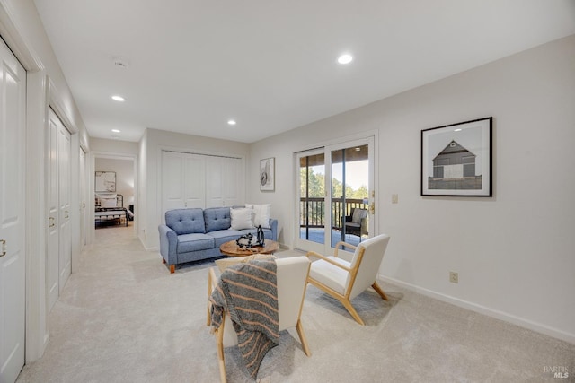 view of carpeted living room