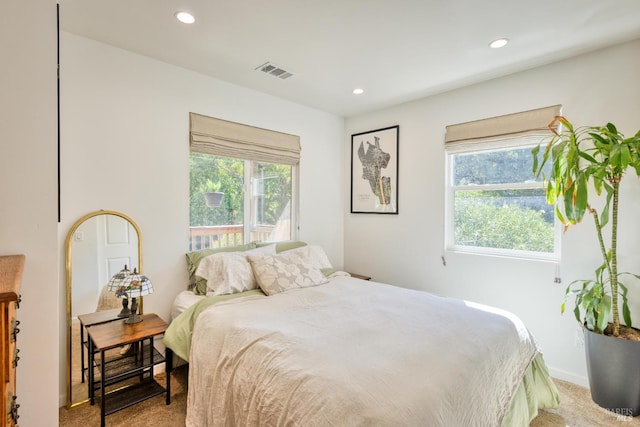 view of carpeted bedroom