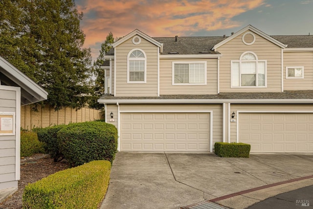 view of front of home featuring a garage