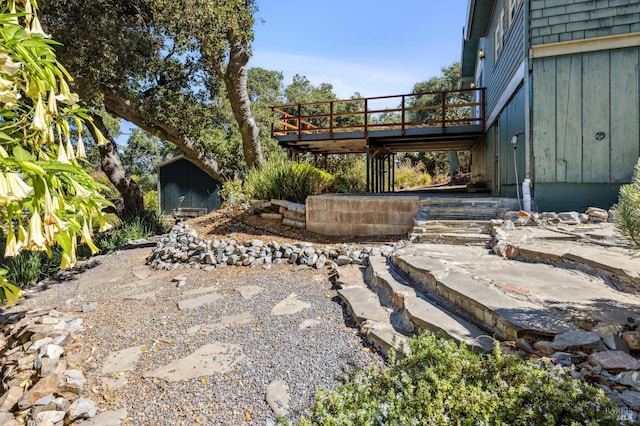 view of patio / terrace with a wooden deck