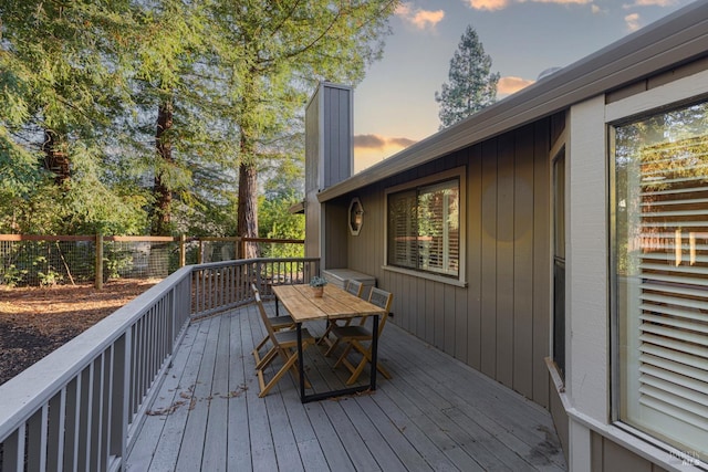 view of deck at dusk