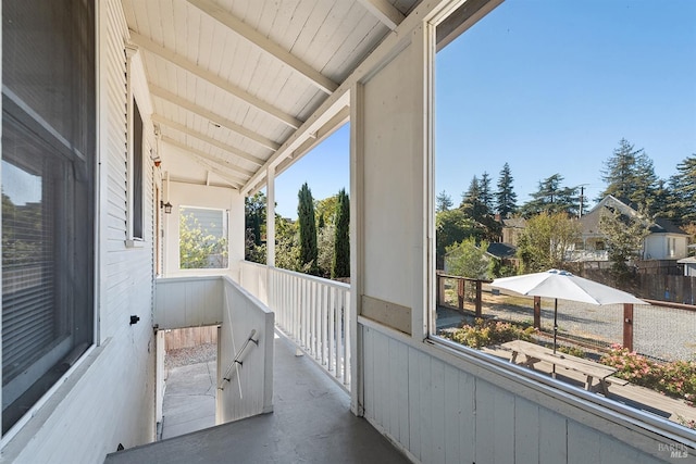 view of balcony