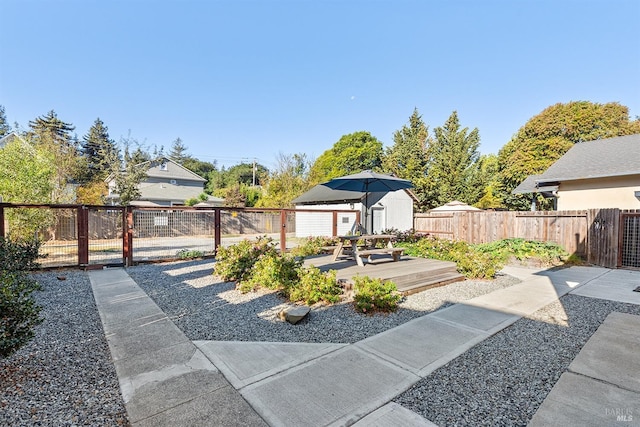 view of patio / terrace featuring a deck