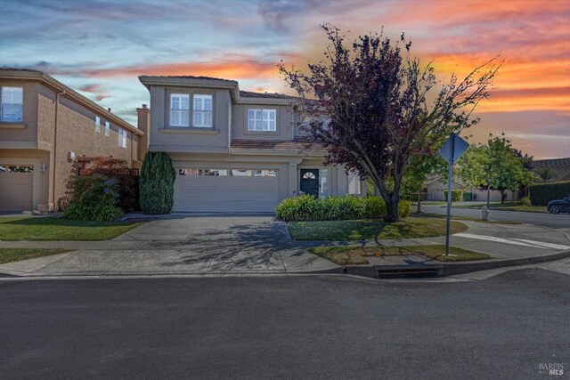 view of front of house featuring a garage