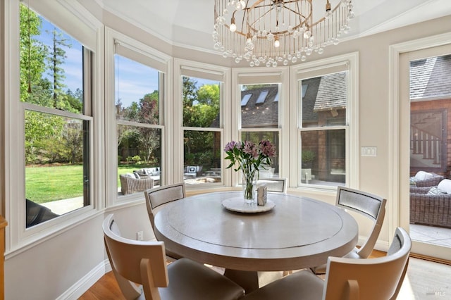 114 Van Tassel Ct, San Anselmo, CA 94960 - sunroom with a notable chandelier