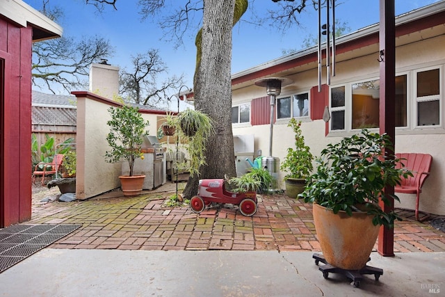 view of patio with fence