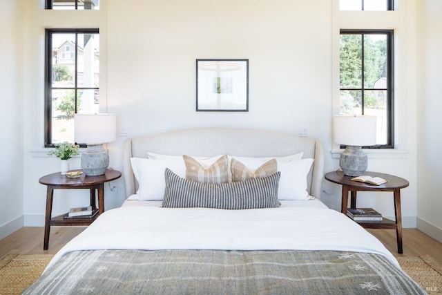 bedroom featuring hardwood / wood-style flooring