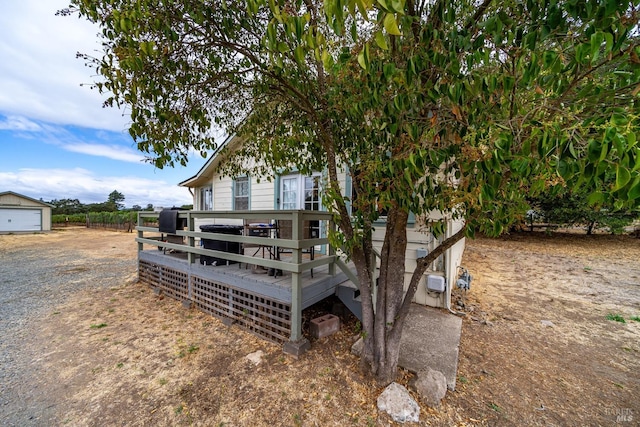 exterior space featuring a deck