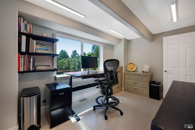 home office with visible vents