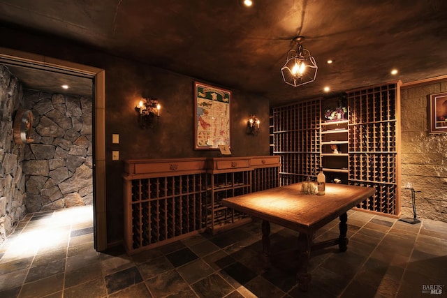 view of wine room