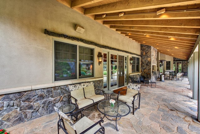 view of patio with french doors