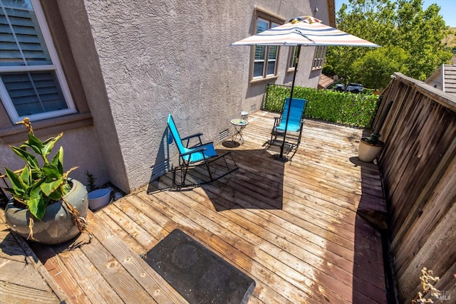 view of wooden deck